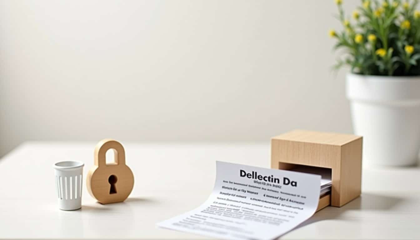 Infographie illustrant le processus de suppression des données personnelles sur Le Bon Coin