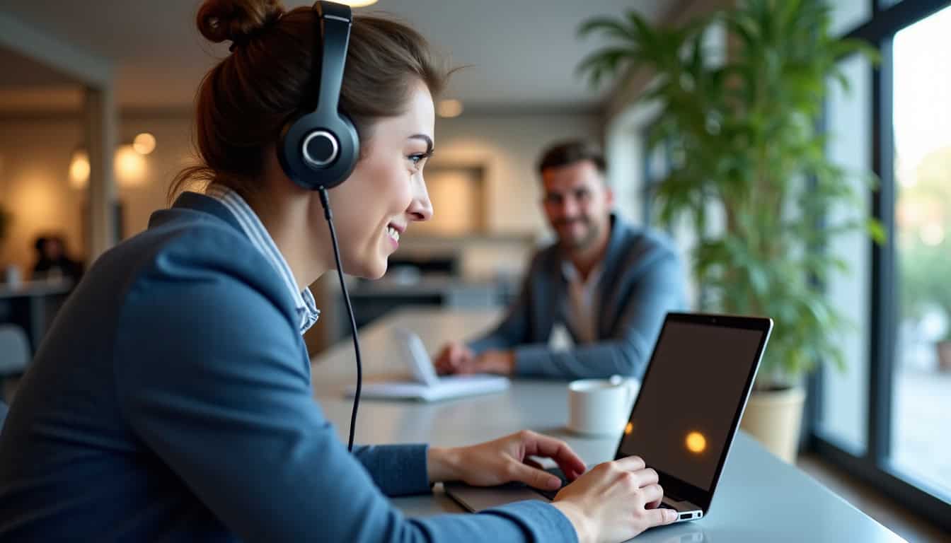 Personne utilisant son téléphone pour contacter le service client d