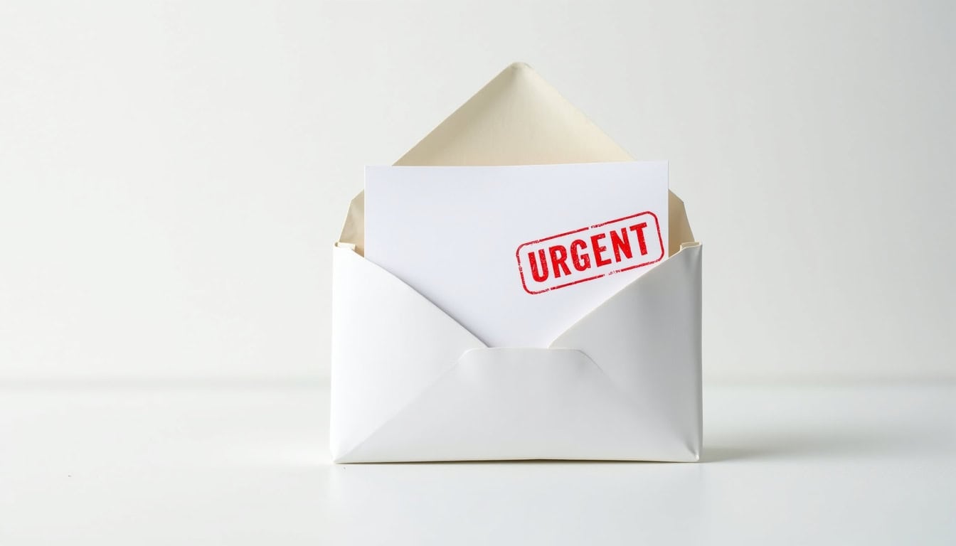 Lettre de mise en demeure envoyée par un assureur suite à un défaut de paiement d